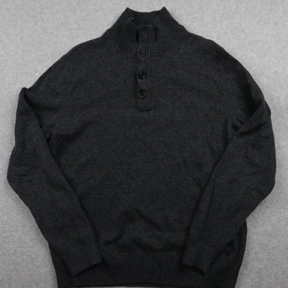 American Eagle Outfitters Other - American Eagle Sweater Mens Medium 1/4 Button Pullover Mock Neck Long Sleeve